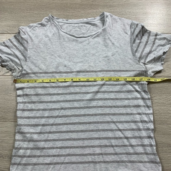 All Saints Raft SS Crew Short Sleeve Cotton T-Shirt - Picture 9 of 9